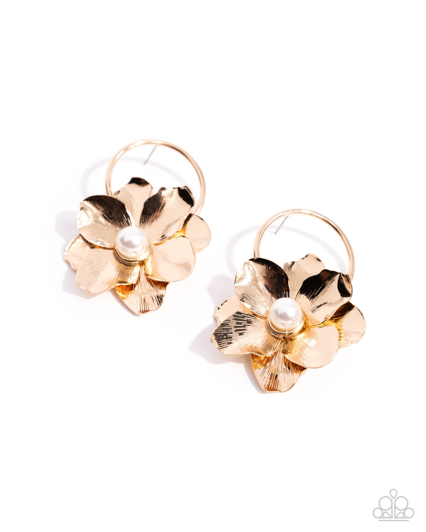 Backyard Bling - Gold Earrings - Paparazzi Accessories