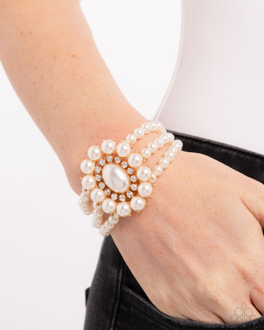 Take A Fancy To - Gold Bracelet - Paparazzi Accessories