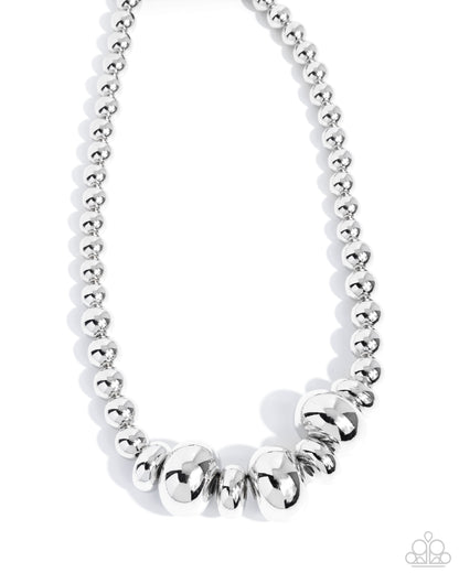 Model Maverick - Silver Necklace - Paparazzi Accessories