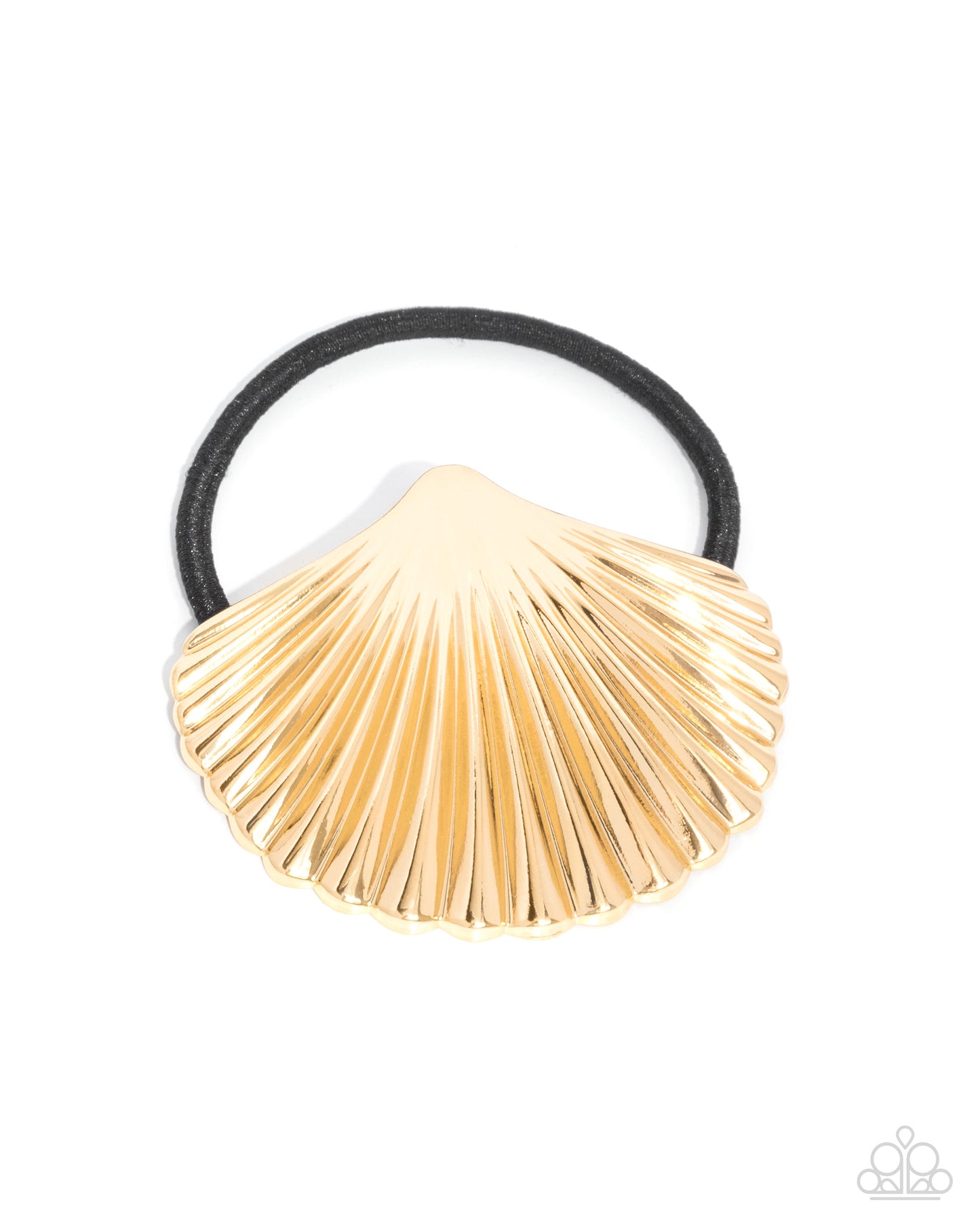 Short Seashell - Gold Hair Tie - Paparazzi Accessories