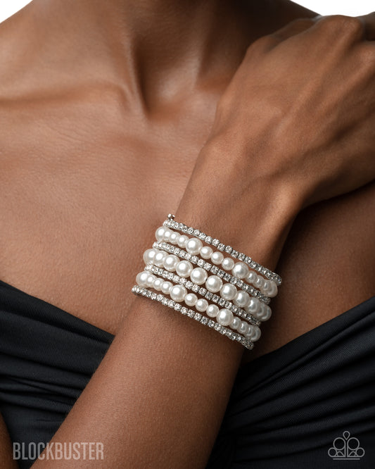 Finalized Flair - White Bracelet- Paparazzi Accessories