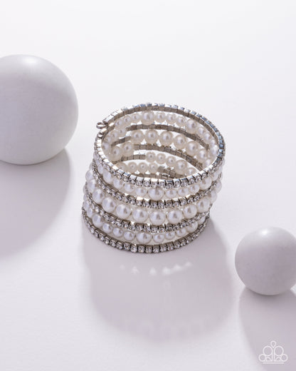 Finalized Flair - White Bracelet- Paparazzi Accessories