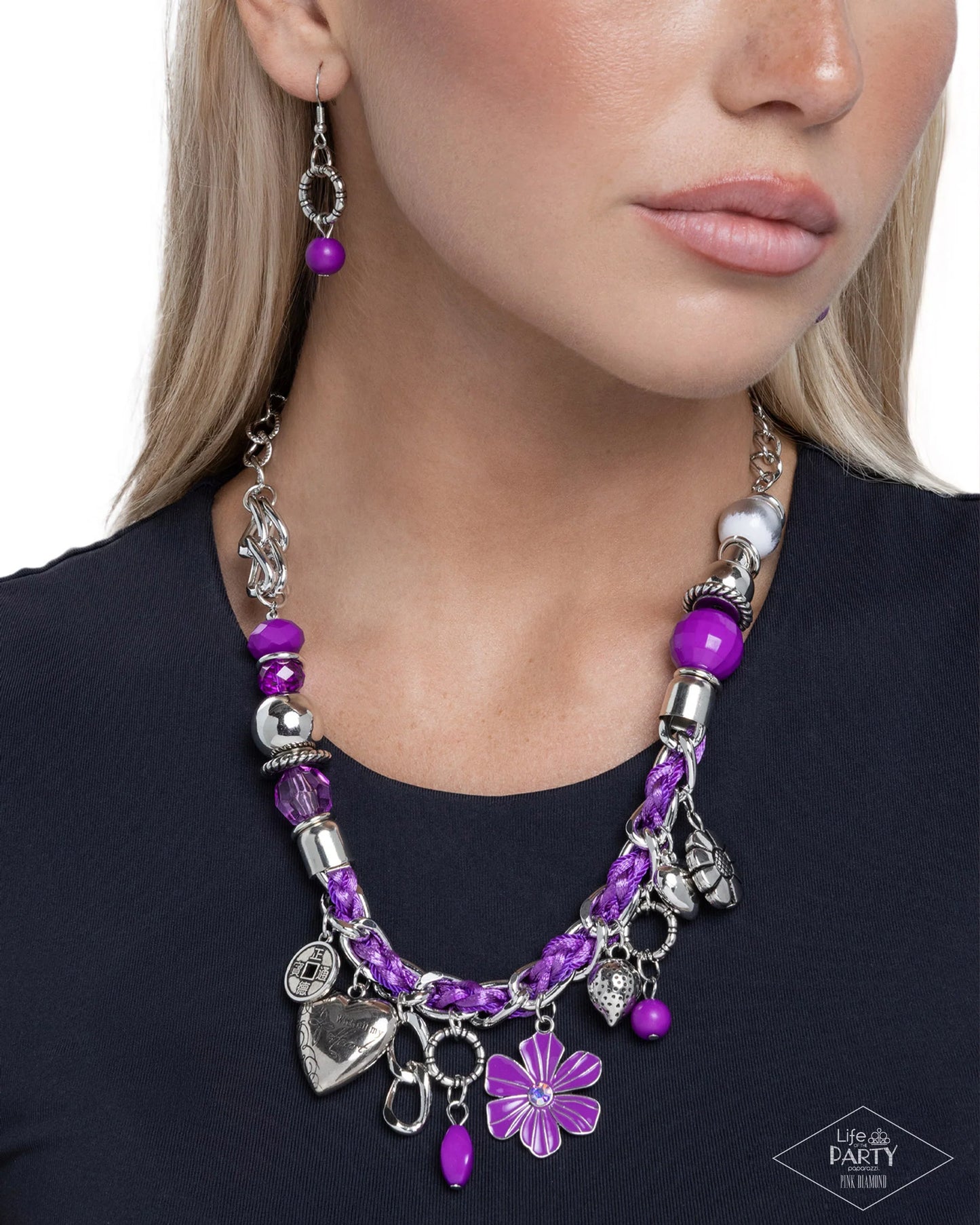 Charmed, I Am Sure - Purple Necklace - Paparazzi Accessories