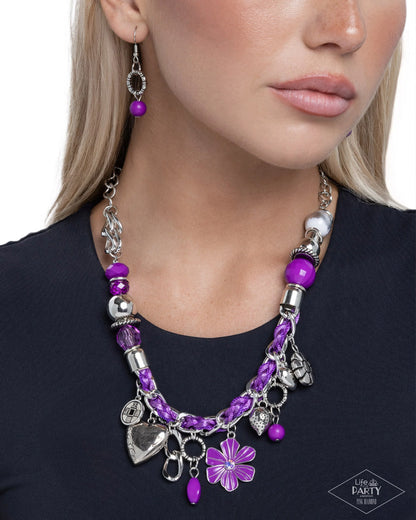 Charmed, I Am Sure - Purple Necklace - Paparazzi Accessories