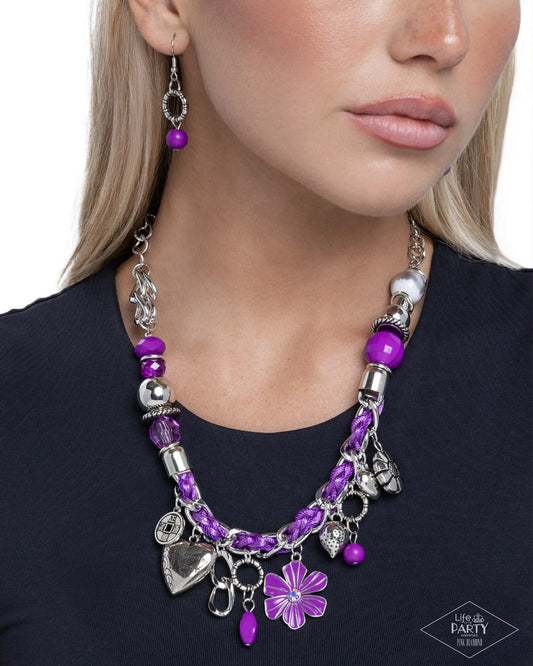 Charmed, I Am Sure - Purple Necklace - Paparazzi Accessories