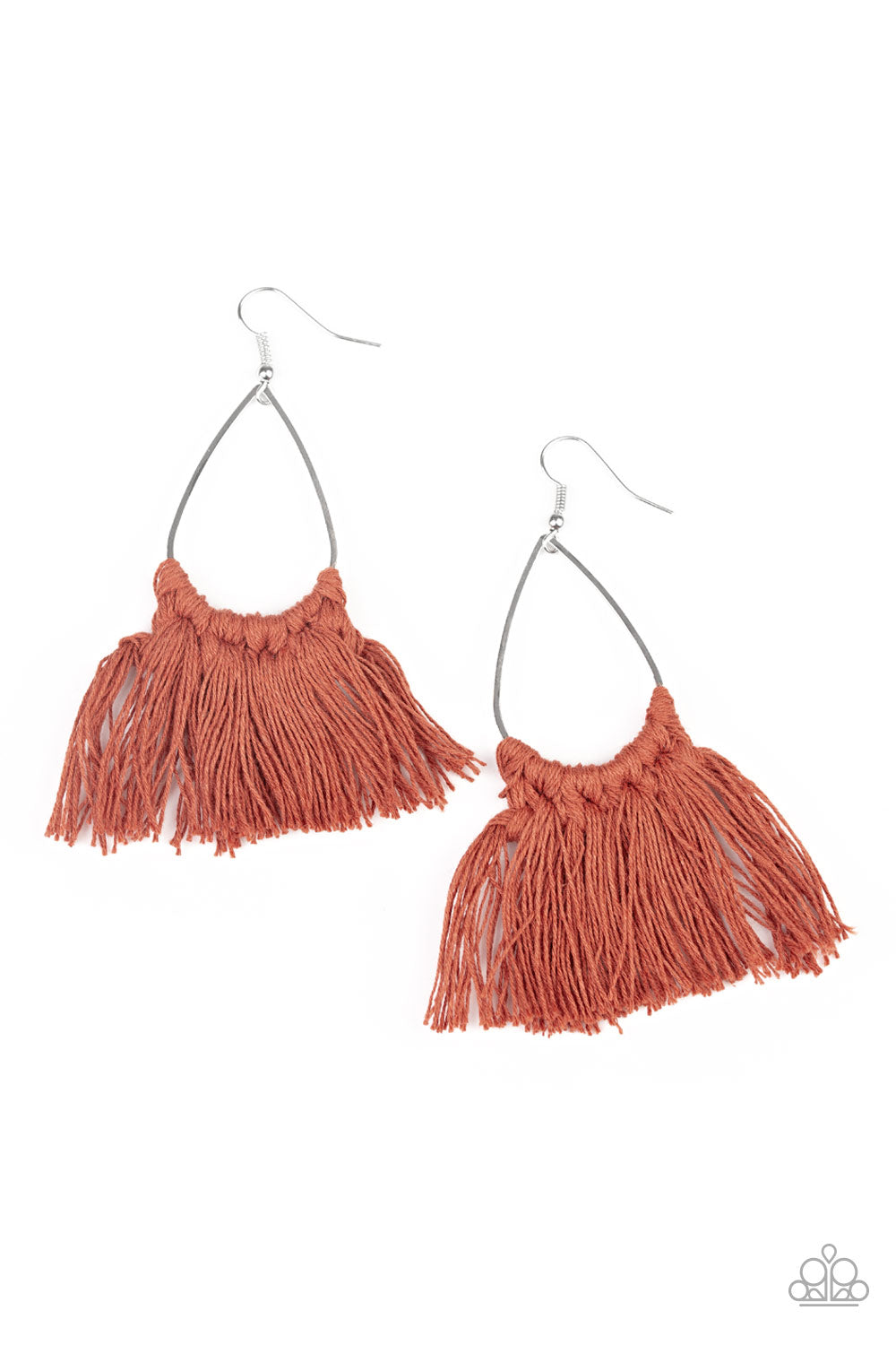 Tassel Treat - Brown Earring - Paparazzi Accessories - Paparazzi Accessories 