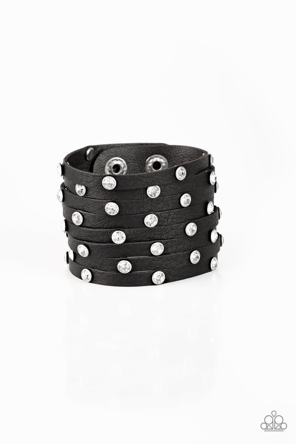 Sass Squad Black Leather - Paparazzi Accessories 