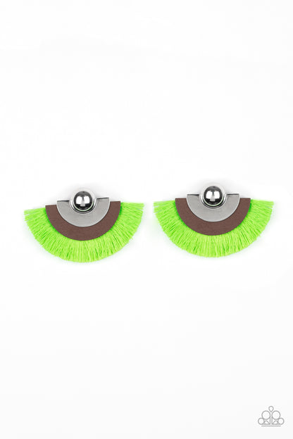 Fan The FLAMBOYANCE - Green - Paparazzi Accessories - Paparazzi Accessories 
