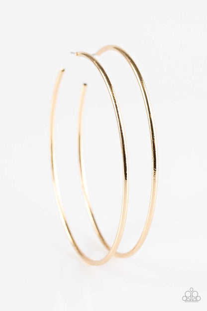 Meet Your Maker Gold Hoop - Paparazzi Accessories 