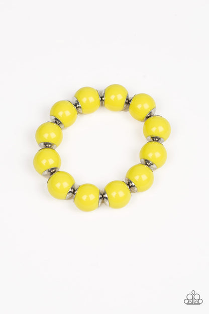 Candy Shop - Yellow Bracelet - Paparazzi Accessories 