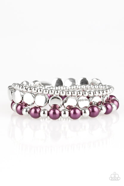 Girly Girl Glamour Purple Bracelet - Paparazzi Accessories 