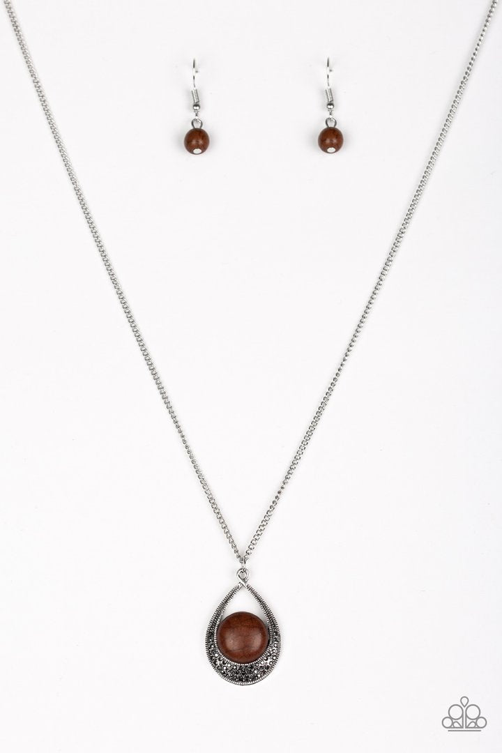 Rio Rancho Resplendence - Brown Stone Necklace - Paparazzi Accessories 