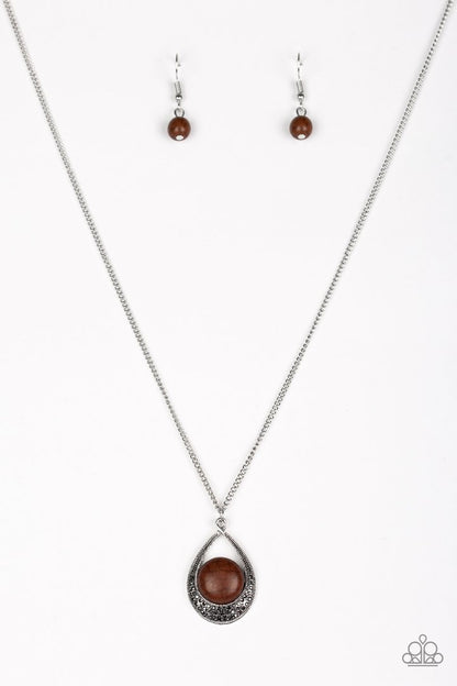 Rio Rancho Resplendence - Brown Stone Necklace - Paparazzi Accessories 