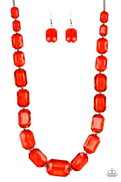 Ice VERSA - Red Necklace - Paparazzi Accessories 