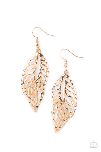 Come Home To Roost - Gold Earrings - Paparazzi Accessories - Paparazzi Accessories 