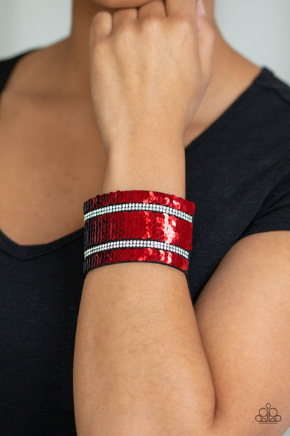 MERMAID Service Red Urban Bracelet - Paparazzi Accessories 