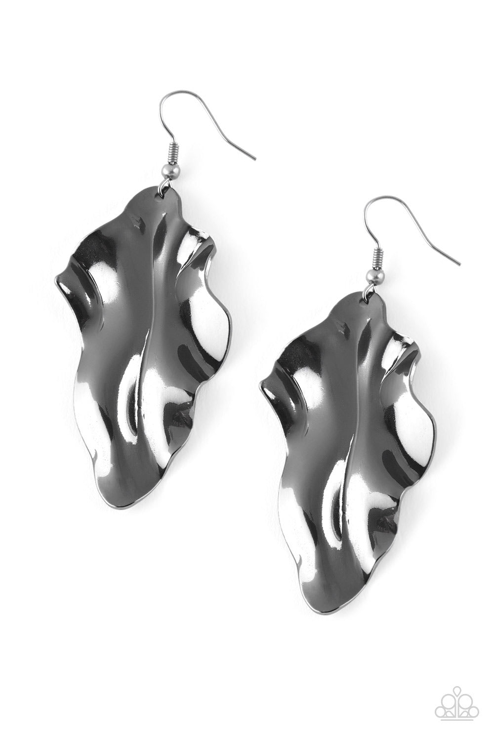 Fall Into Fall - Black Earring - Paparazzi Accessories 