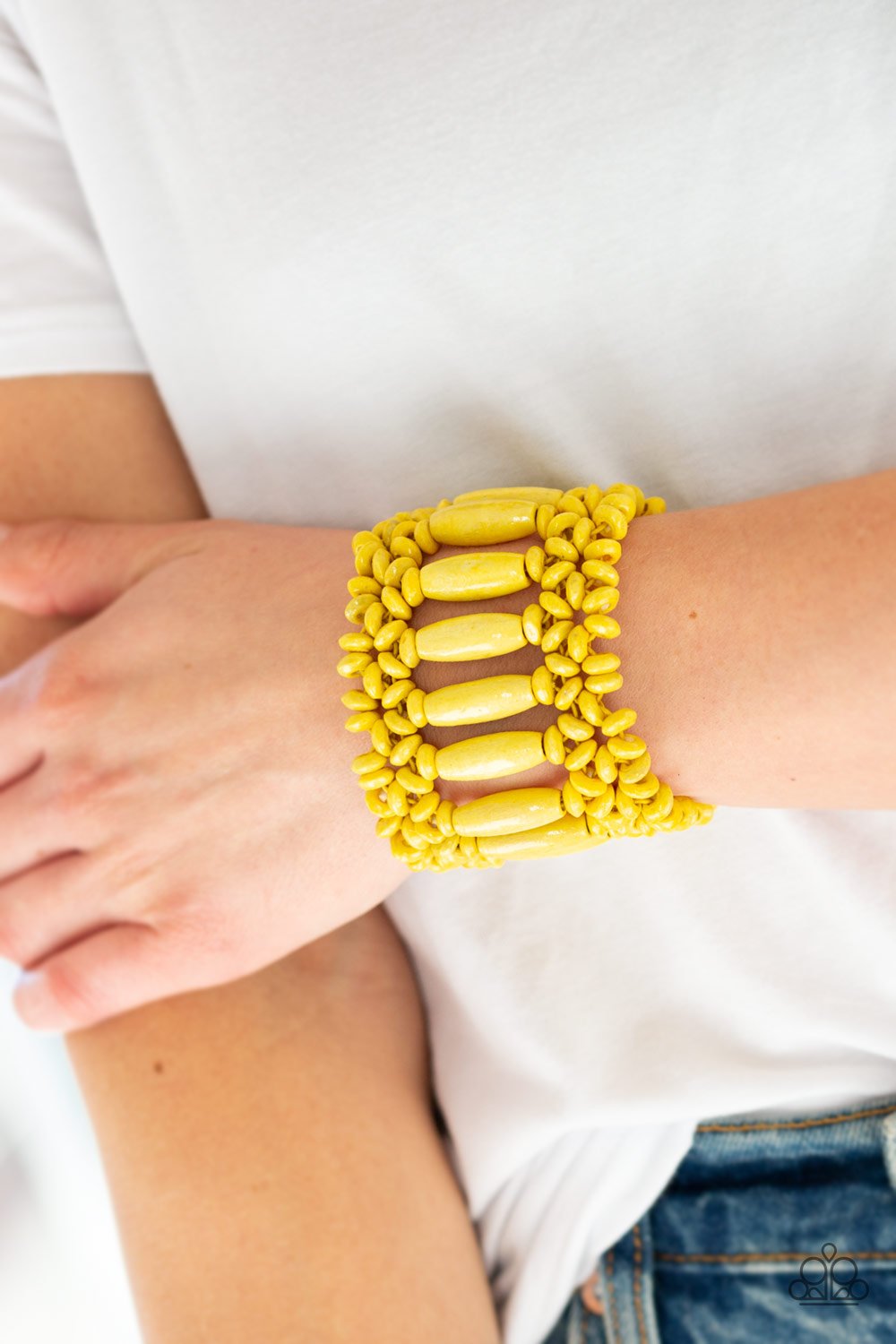 Barbados Beach Club Yellow Bracelet - Paparazzi Accessories 