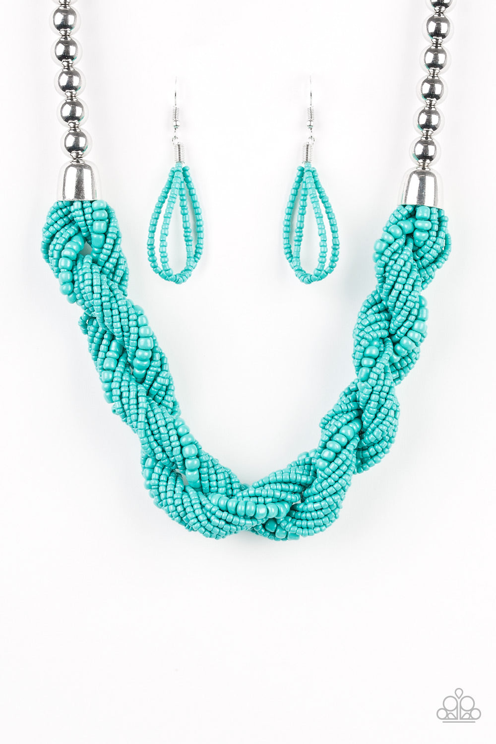 Savannah Surfin - Blue Necklace - Paparazzi Accessories 