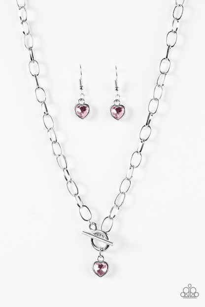 Let Your Heart Shine - Pink Necklace - Paparazzi Accessories - Paparazzi Accessories 