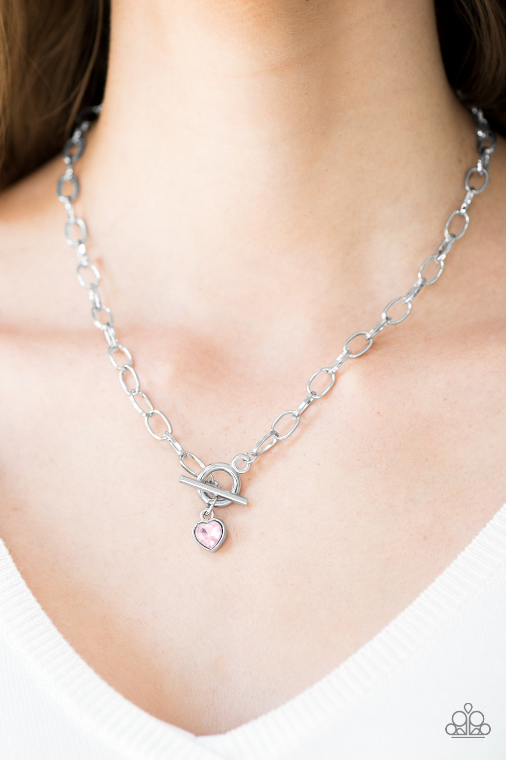 Let Your Heart Shine - Pink Necklace - Paparazzi Accessories - Paparazzi Accessories 