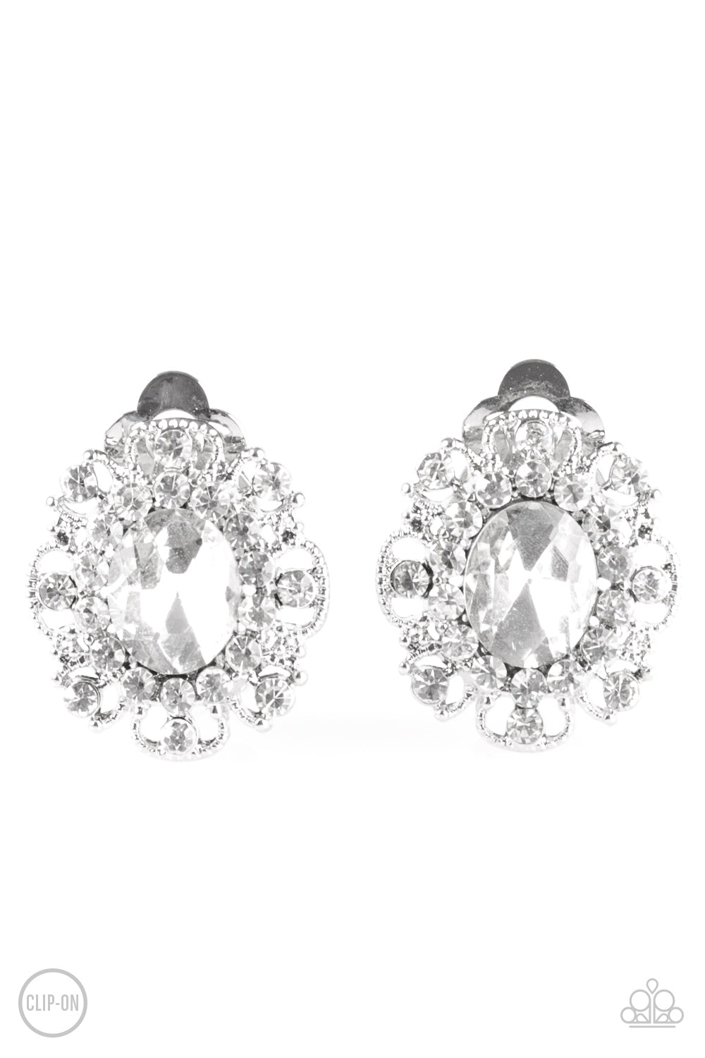 Wheres The Groom? - White Clip-On - Paparazzi Accessories 