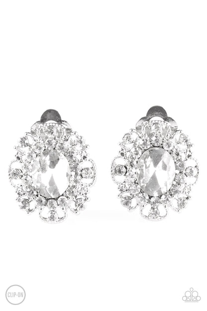Wheres The Groom? - White Clip-On - Paparazzi Accessories 