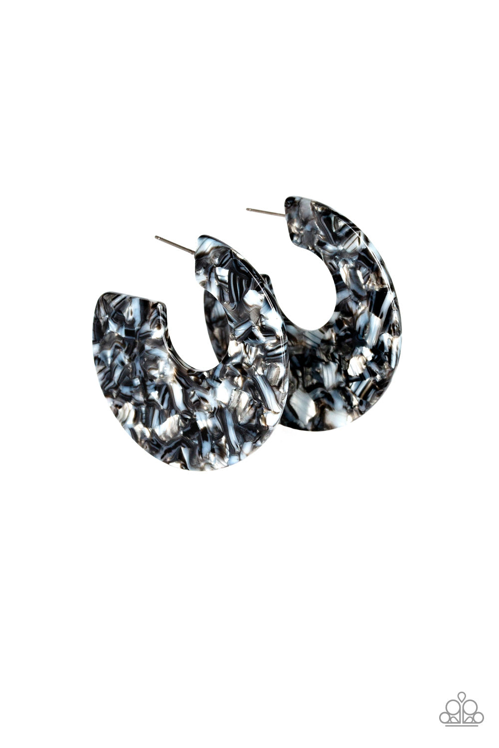 Tropically Torrid - Black Earrings - Paparazzi Accessories - Paparazzi Accessories 