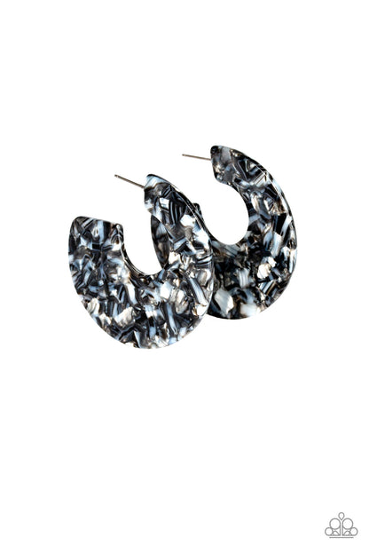 Tropically Torrid - Black Earrings - Paparazzi Accessories - Paparazzi Accessories 