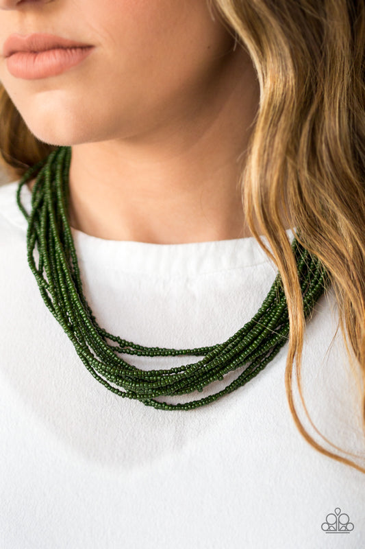 Wide Open Spaces - Green Necklace - Paparazzi Accessories 