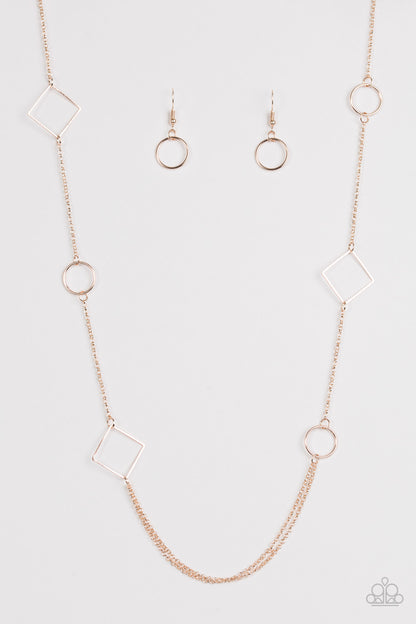 Full Frame Rose Gold Necklace - Paparazzi Accessories 