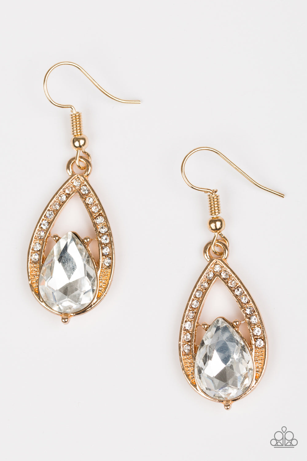 Gatsby Grandeur - Gold Earrings - Paparazzi Accessories 