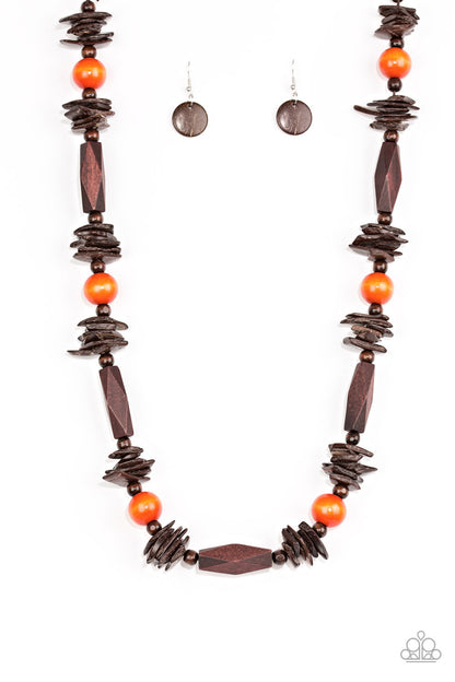Cozumel Coast - Orange Necklace - Paparazzi Accessories - Paparazzi Accessories 