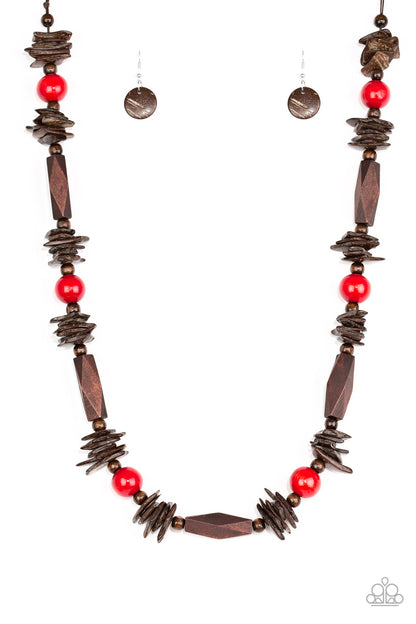 Cozumel Coast - Red Necklace - Paparazzi Accessories - Paparazzi Accessories 