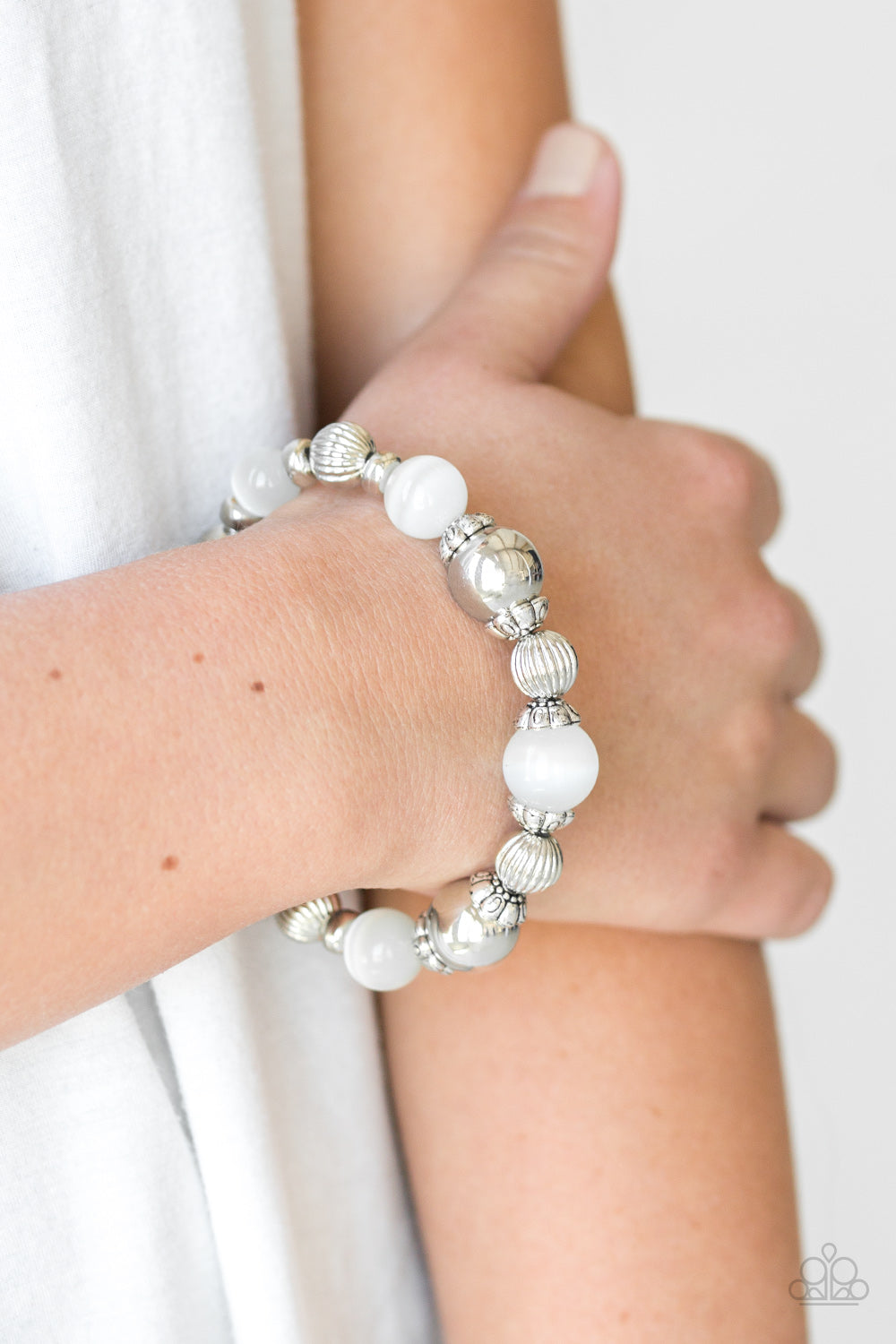 Once Upon A MARITIME - White Bracelet - Paparazzi Accessories 