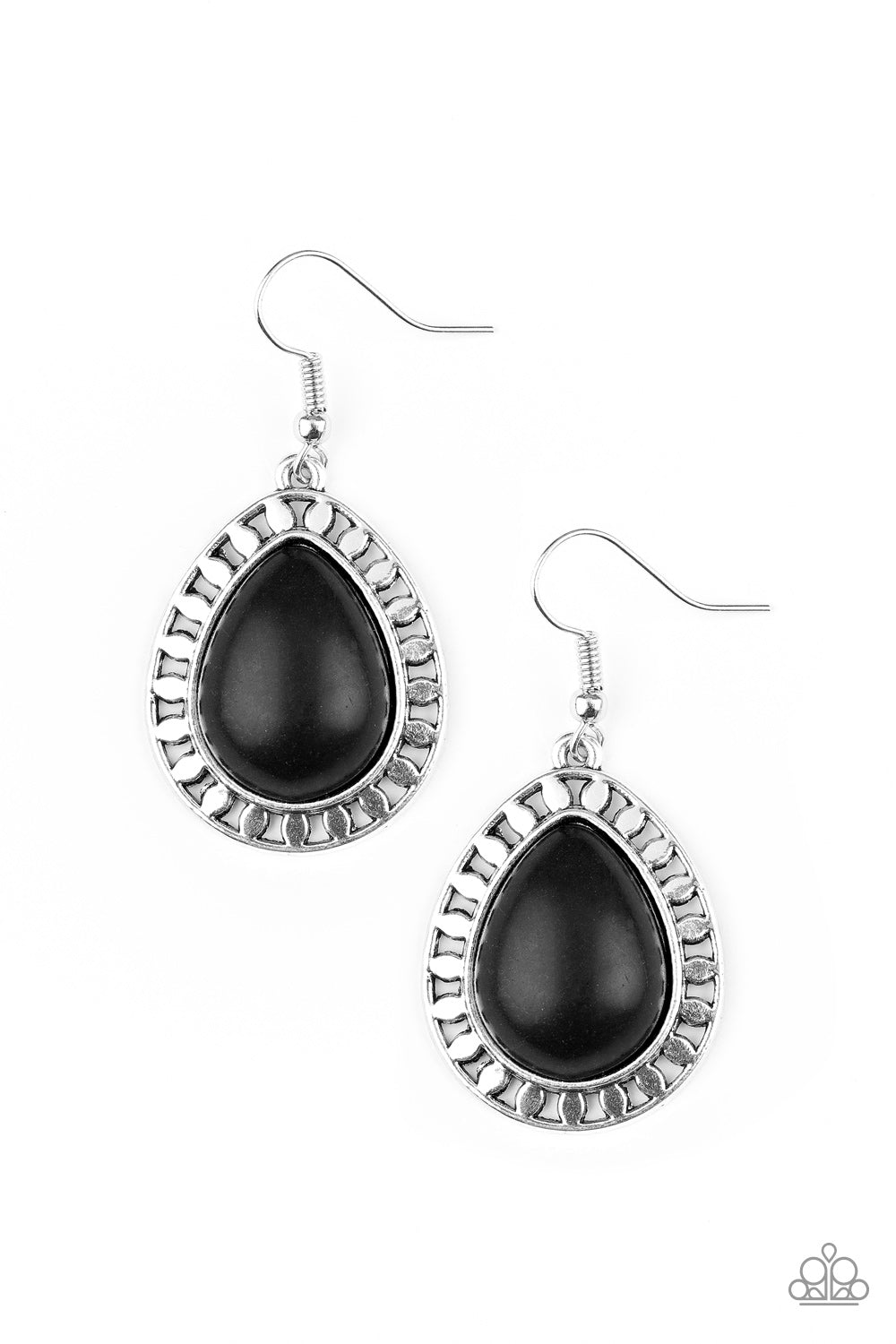 Sahara Serenity - Black Earrings - Paparazzi Accessories - Paparazzi Accessories 