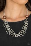 Daring Diva - Brown Pearl Necklace - Paparazzi Accessories - Paparazzi Accessories 