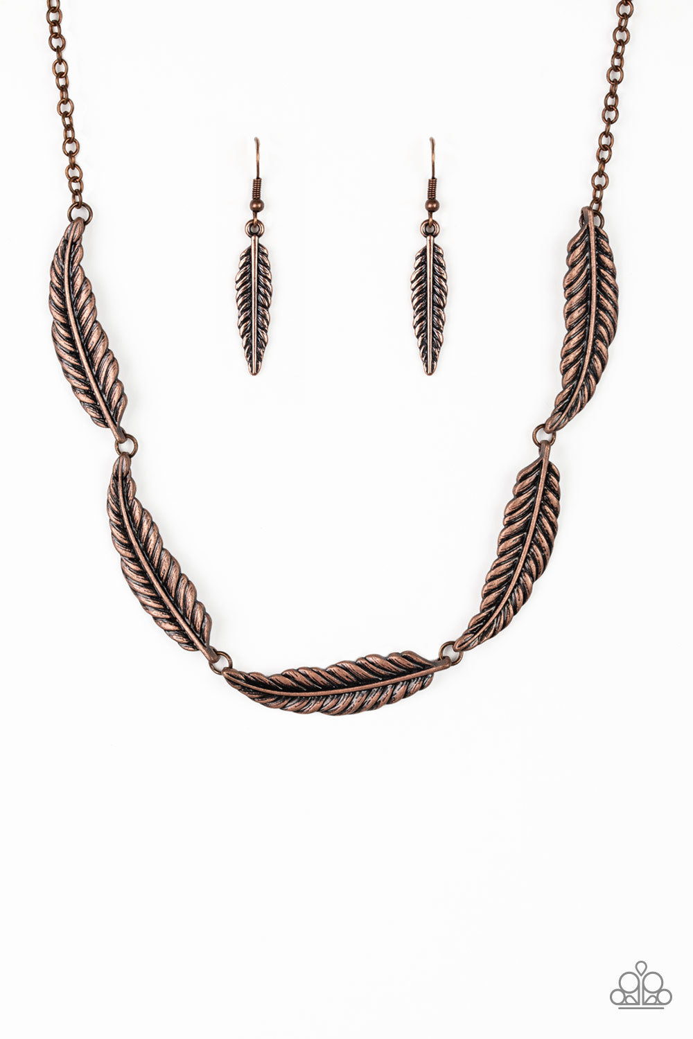 Light Flight - Copper Necklace - Paparazzi Accessories - Paparazzi Accessories 