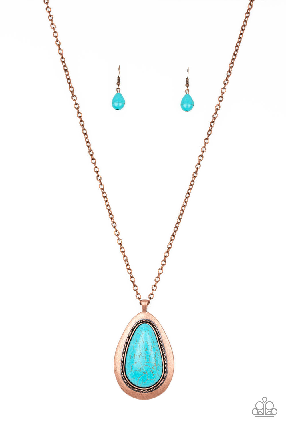 BADLAND To The Bone - Copper Necklace - Paparazzi Accessories - Paparazzi Accessories 