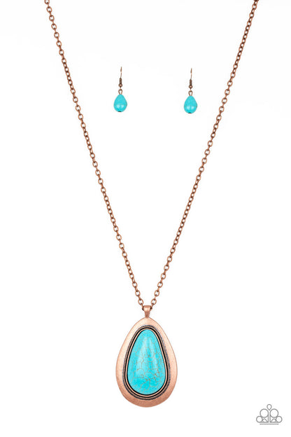 BADLAND To The Bone - Copper Necklace - Paparazzi Accessories - Paparazzi Accessories 