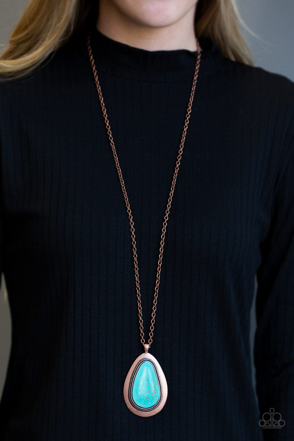 BADLAND To The Bone - Copper Necklace - Paparazzi Accessories - Paparazzi Accessories 