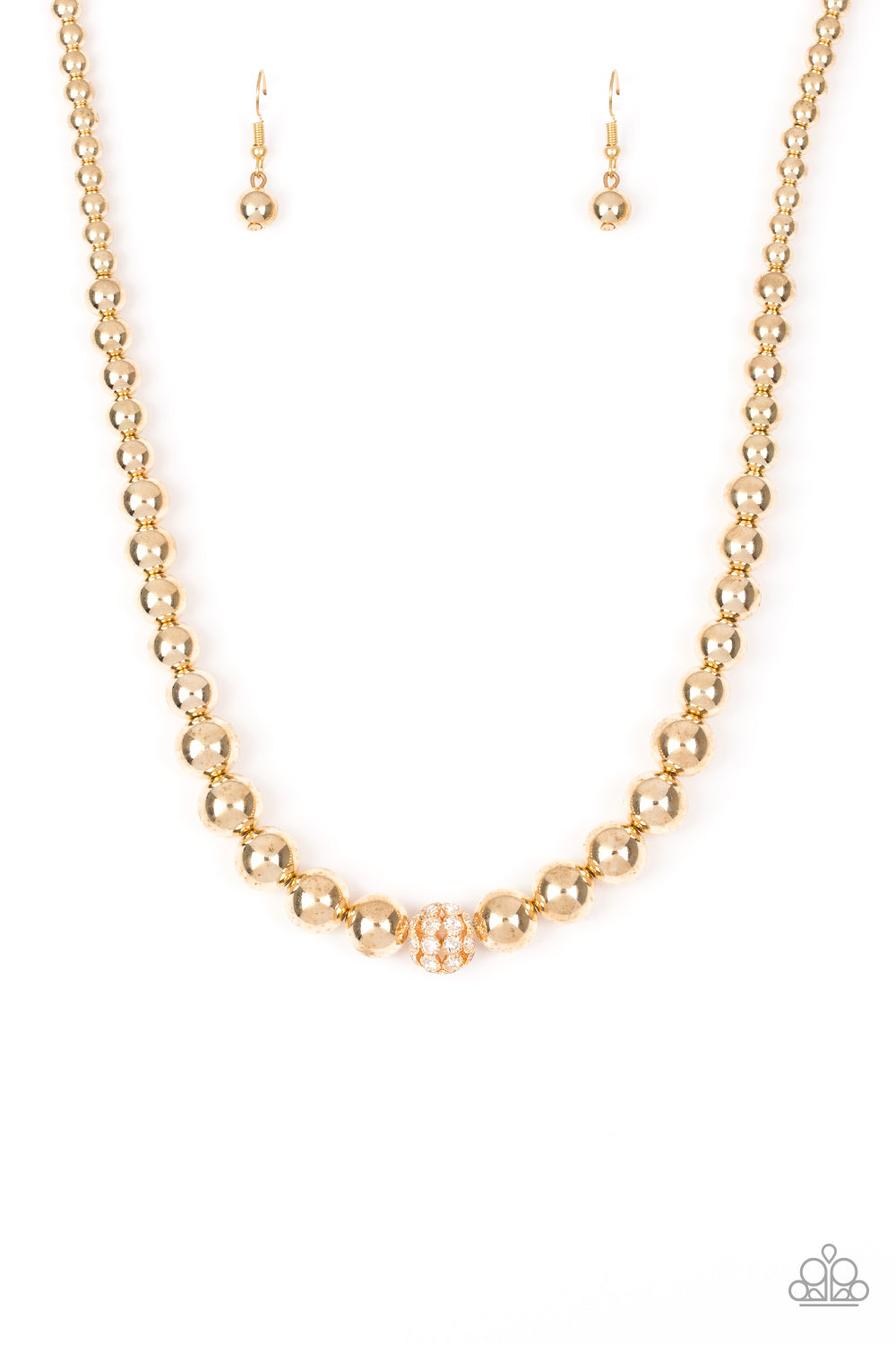 High-Stakes FAME - Gold Necklace -Paparazzi Accessories - Paparazzi Accessories 