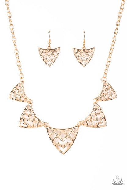 Welcome To The Lions Den - Gold Necklace - Paparazzi Accessories - Paparazzi Accessories 