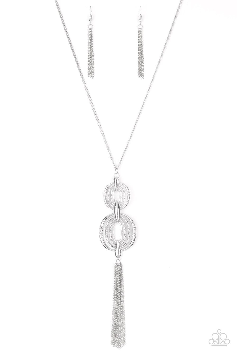 Timelessly Tasseled - Silver Necklace - Paparazzi Accessories - Paparazzi Accessories 