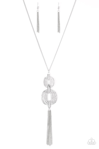 Timelessly Tasseled - Silver Necklace - Paparazzi Accessories - Paparazzi Accessories 