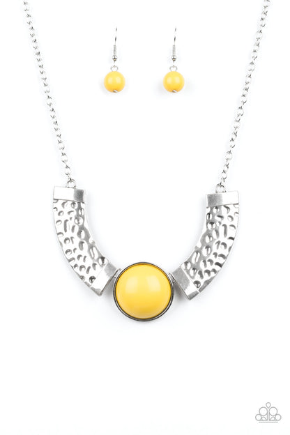 Egyptian Spell - Yellow Necklace - Paparazzi Accessories - Paparazzi Accessories 