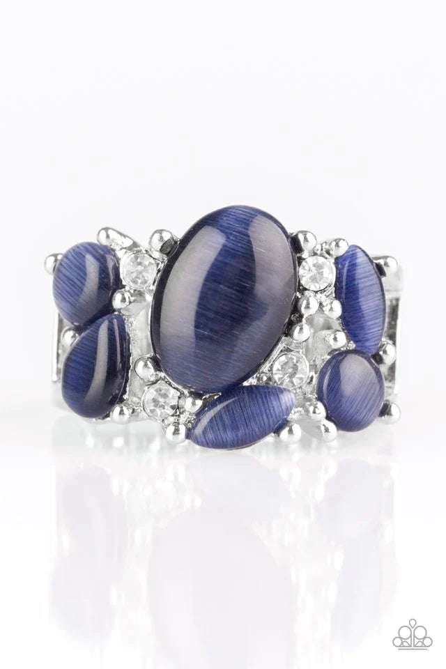 Modern Moonwalk - Blue Ring - Paparazzi Accessories
