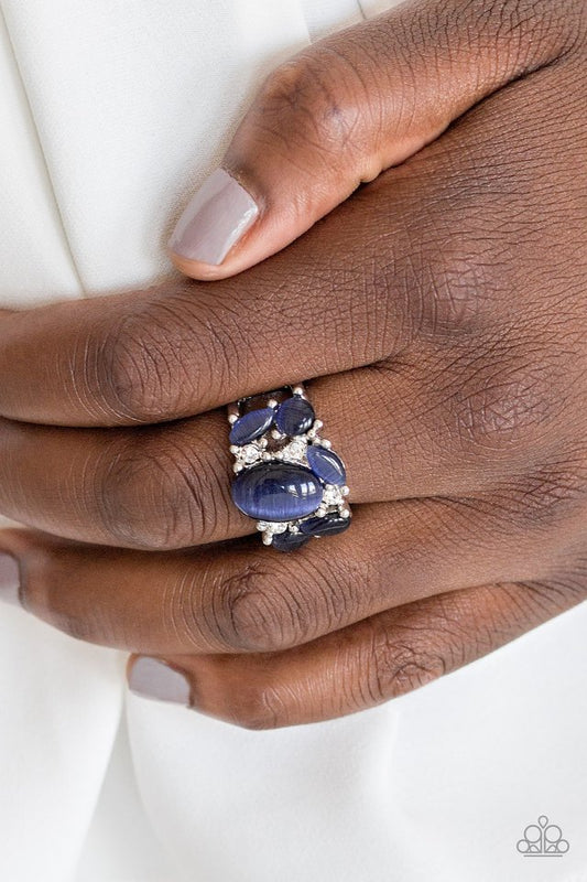 Modern Moonwalk - Blue Ring - Paparazzi Accessories
