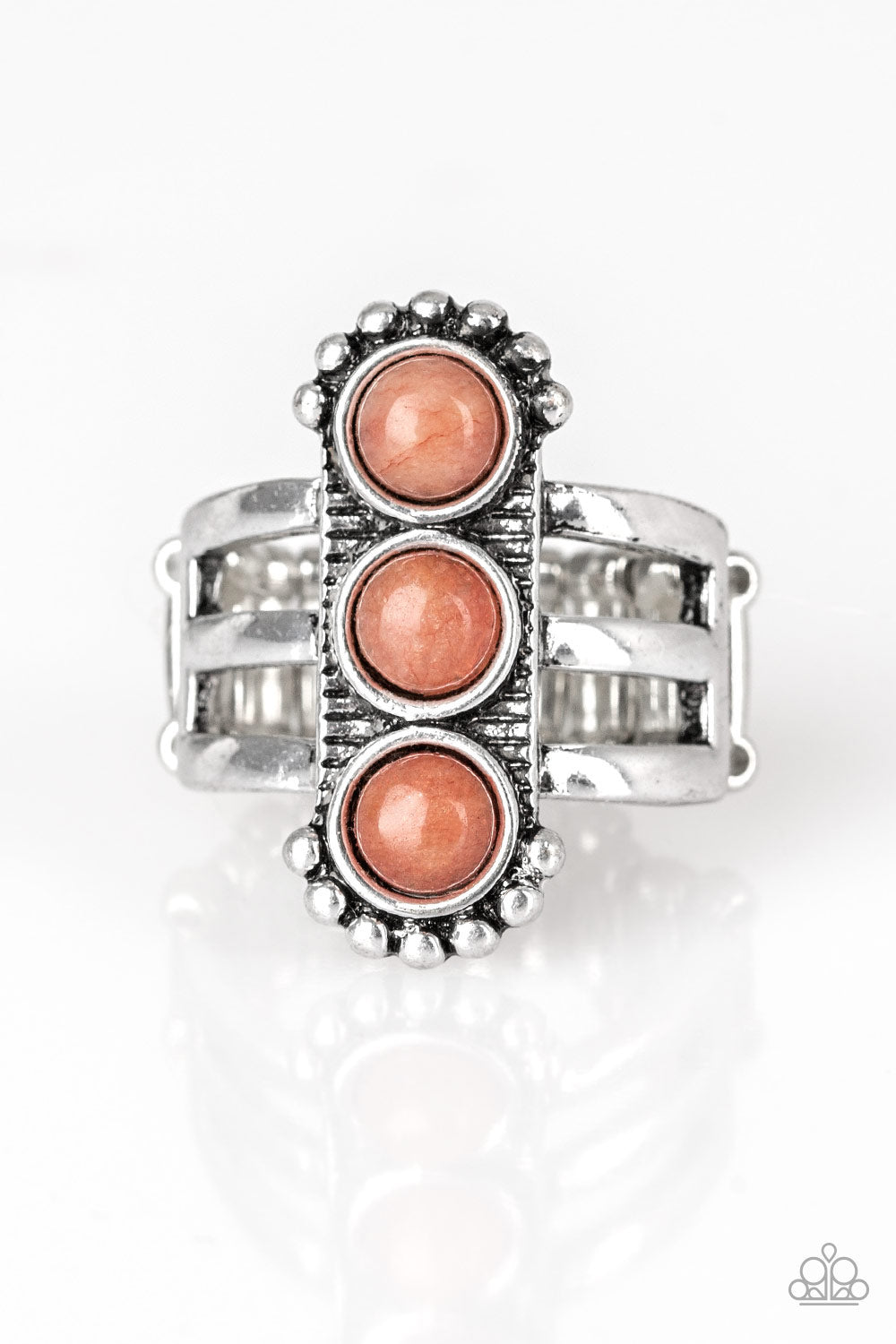 Rio Trio - Orange Ring - Paparazzi Earrings - Paparazzi Accessories 