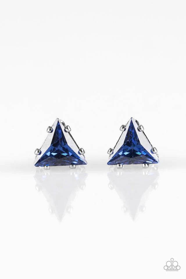 Prismatic Shine - Blue Earrings - Paparazzi Accessories 